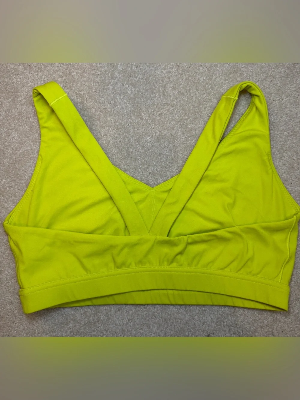 OFFLINE By Aerie Real Me Open Back Sports Bra Neon Lime